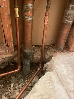 Gas leak repair service performed by certified technician